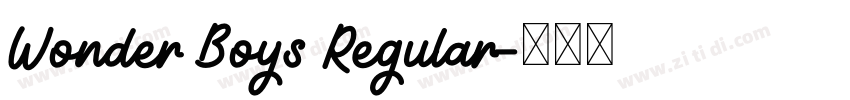 Wonder Boys Regular字体转换